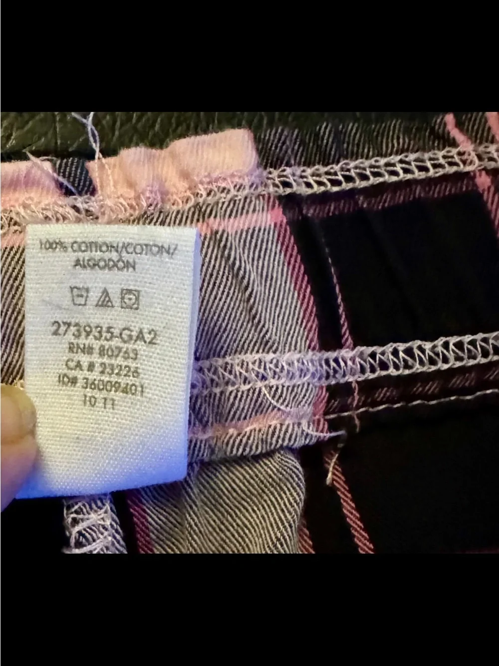 Victoria’s Secret Plaid Pajama Pants Pink And Black Bow X-Large
